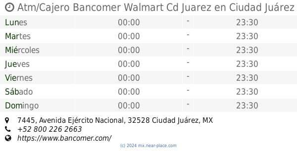 banco walmart horario